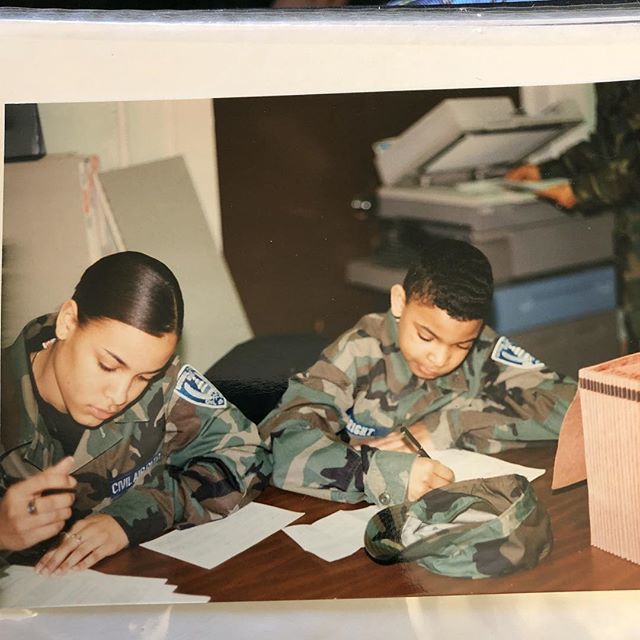 misizhappy's tweet photo. My brother and me. Civil Air Patrol cadets. This was before our Cessna flying lesson. Circa 1997 #tbt #mybrotherandme #civilairpatrol #civilairpatrolcadets #dmv #nationalcapitalwing #bollingafb #hermanos #boricuas #afrolatinos #afrolatinokids https://t.co/iJJZ1Sj7jk https://t.co/l48E3V3iA0