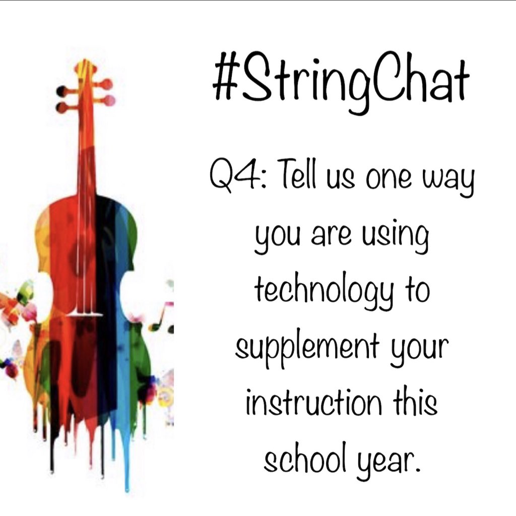 ChiliCheeseFrey's tweet image. Q4: Tell us one way you are using technology to supplement your instruction this school year. #StringChat