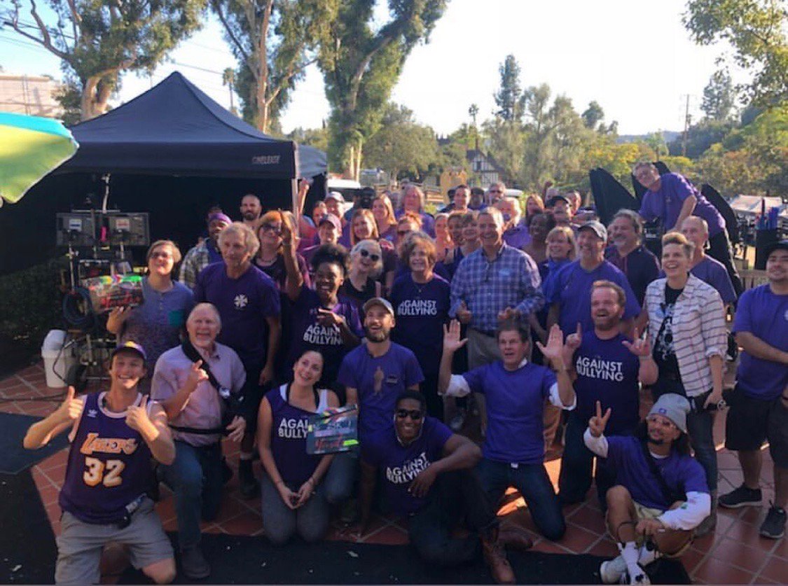 The HTGAWM crew celebrated #SpiritDay  today! #nohate #AgainstBullying #LGBTQ+ #shondaland
