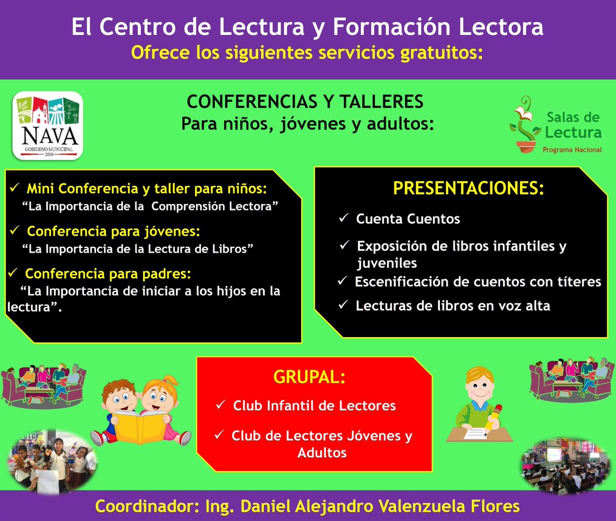 DanielVF777's tweet photo. Servicios gratuitos que ofrece el Centro de Lectura y Formación Lectora de Nava, Coahuila. https://t.co/J9YwT970wP