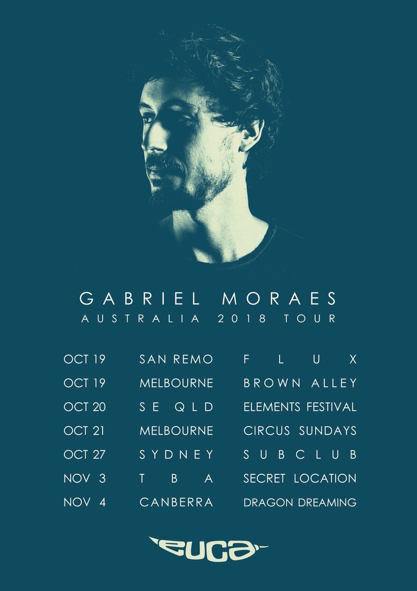 Officially kicking off tonight, Gabriel Moraes’ (BRA| Dear Deer/Bassic)  Australian Tour with 4 gigs this weekend. VIC and QLD don’t miss out!