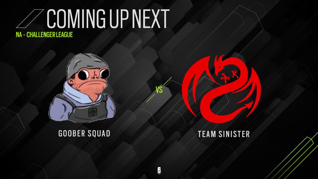 R6esports's tweet photo. Time for #GooberSquad to take on @TeamSiNisterGG in the NA Challenger League!

Tune in: https://t.co/uIpASlQ8kg https://t.co/tSoMJW7AlV