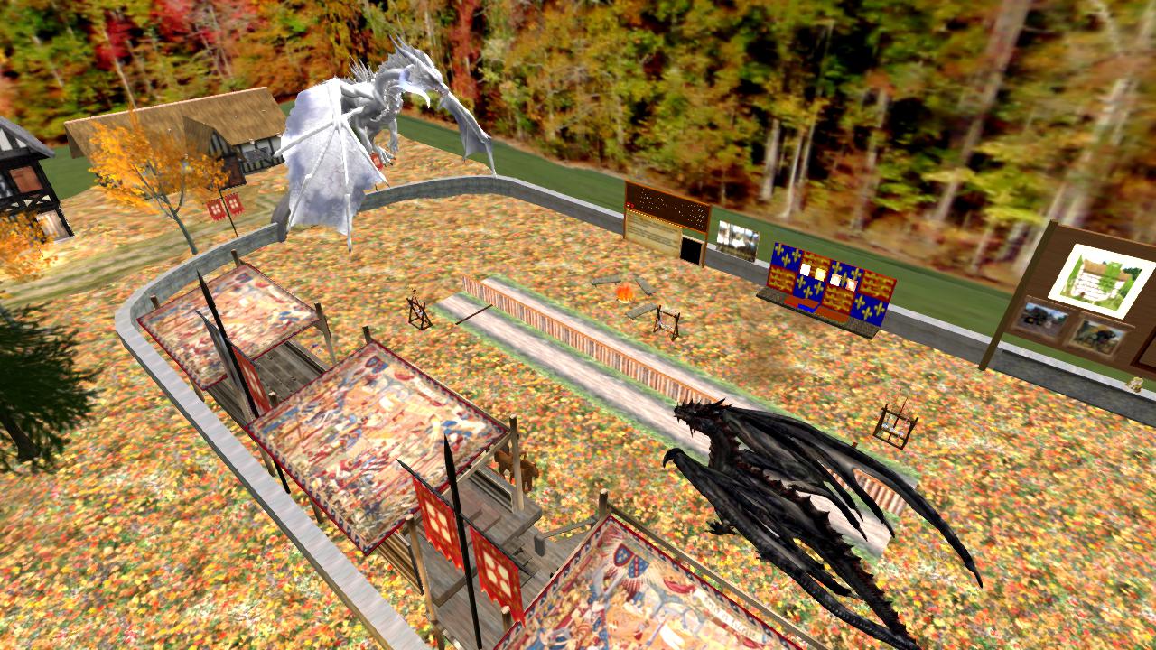 RENAISSANCE ISLAND JOUST In Second Life (10/18/2018) DRAGONS APPEARED