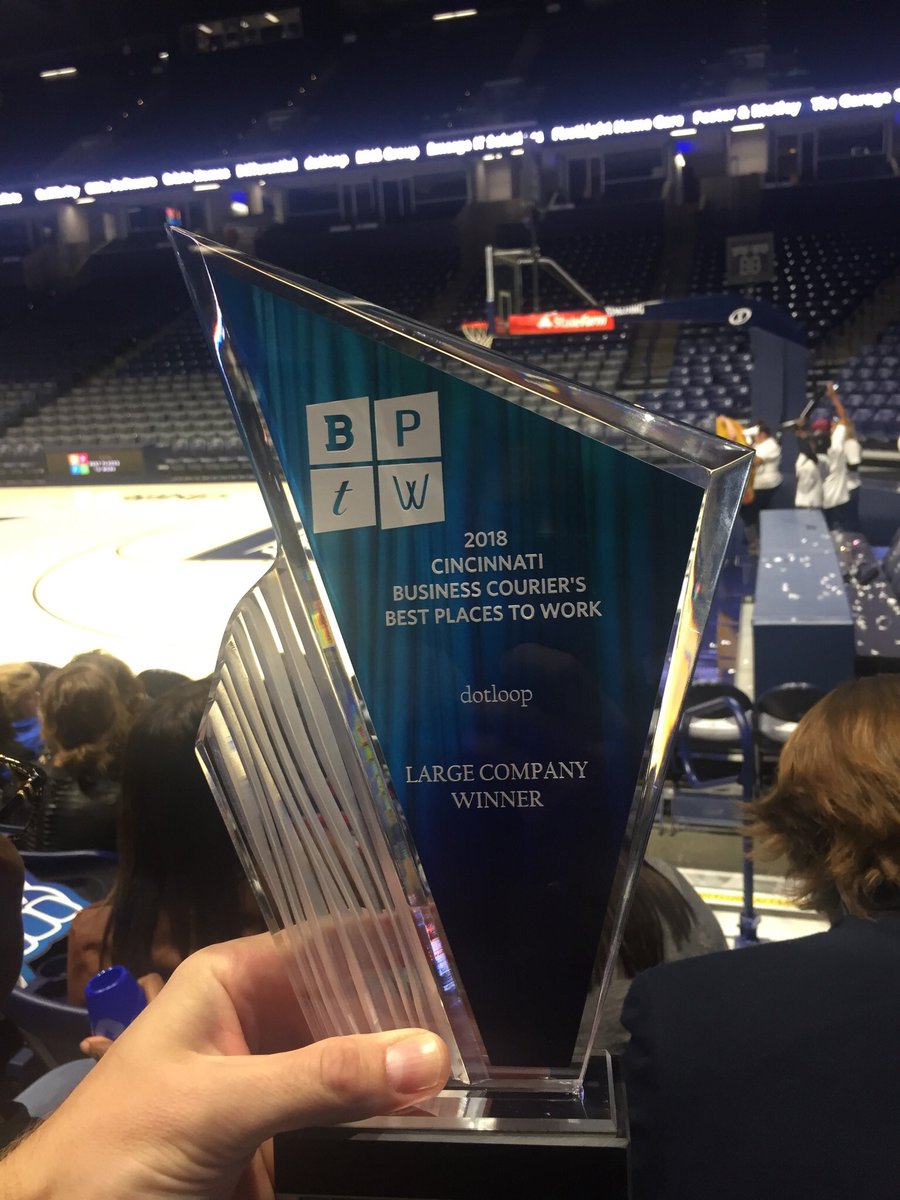 NickDWright's tweet photo. Proud to be a team member of @dotloop, one of Cincy’s Best Places to Work! #dotlooplife #ZGlife #BPTW https://t.co/kThr5QTq2r