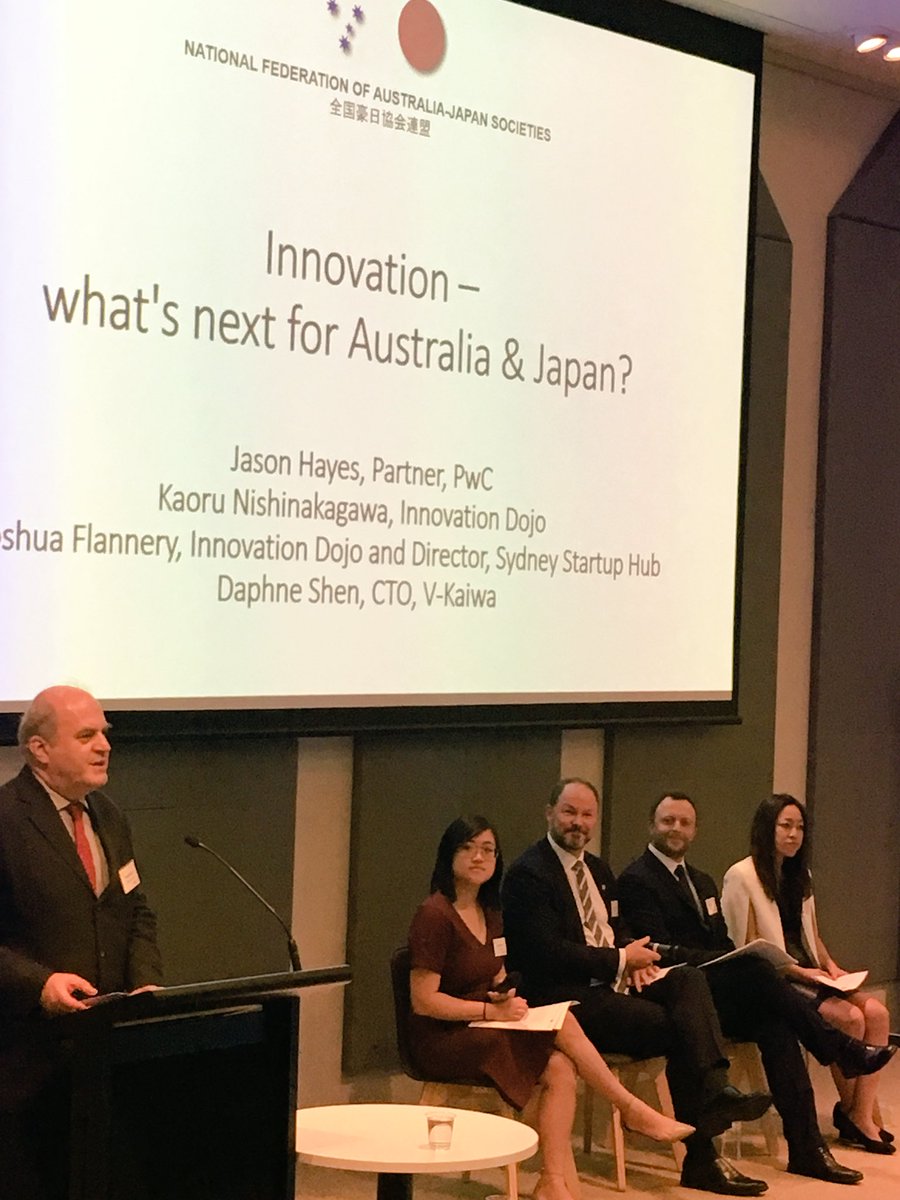 AJFutureLeaders's tweet photo. Innovation is getting a big theme between 🇯🇵🇦🇺 but what’s really happening? 🤔 Great panel discussion. #ajs @NatFedAJS 
@jason_hayes_ @DOJOinnovation @JoshuaFlannery @v_kaiwa https://t.co/PtaPWtUHot