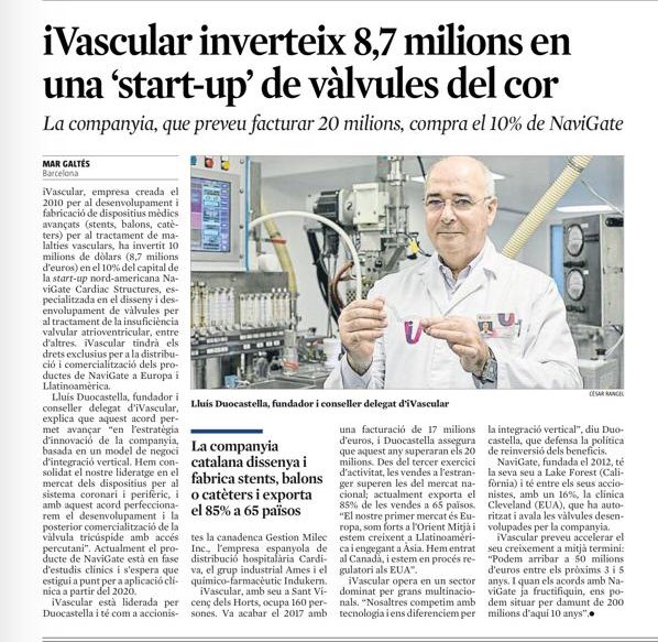 When a #California company is invested with #funds from #Barcelona !!!! #Cardiovascular #MedicalDevice #Innovation #iVascular GREAT JOB <a href="/iVascularToday/">iVascular</a> <a href="/margaltes/">Mar Galtés</a> @CataloniaBioHT <a href="/biocat/">oksana mamenko</a> @MedicalDeviceUS <a href="/CN_publishing/">Cardiovascular News</a> <a href="/forbeshealth/">Forbes Health</a>
