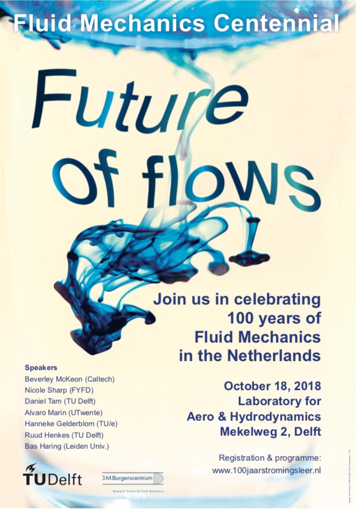 AlvaroGMarin's tweet image. It was a great pleasure to contribute to the celebration of 100 years of modern fluid mechanics in the  Netherlands 🇳🇱 @TUdelft where Hanneke, Daniel and I have revealed The Future of Fluid Mechanics 🤓#fluidmechanics or #fluiddynamics or #fluidphysics 😱