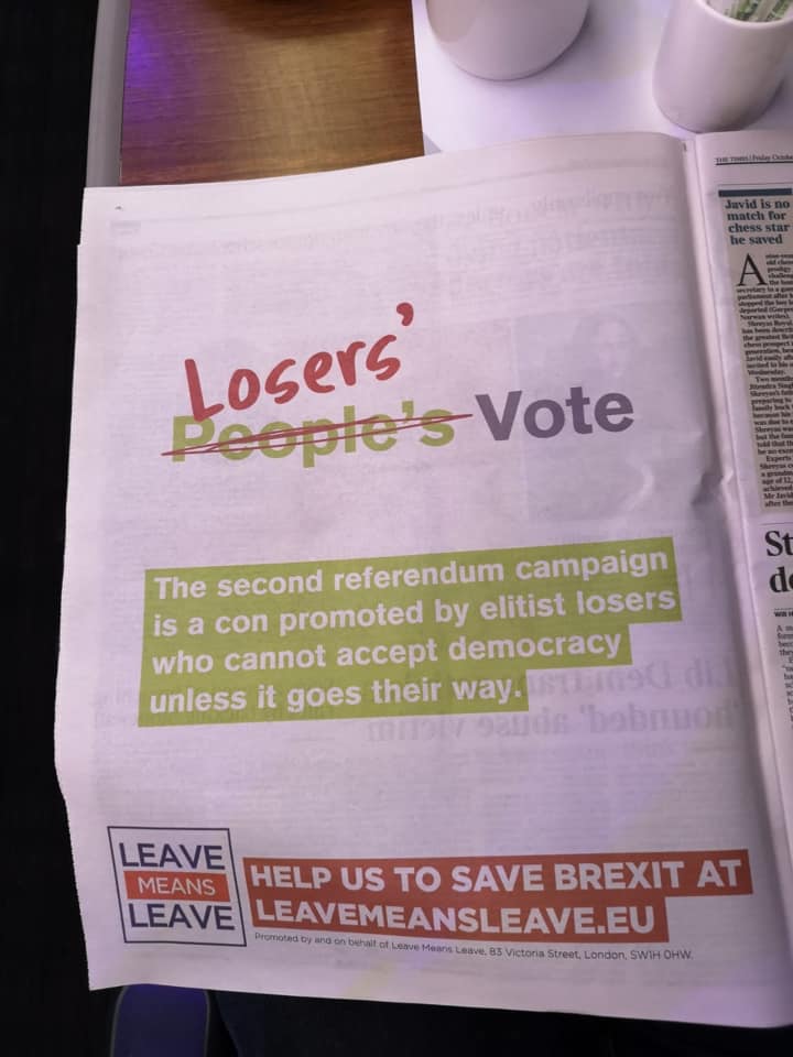 OK, let's make sure EVERYONE is on the #PeoplesVoteMarch tomorrow so we can show these political louts with their shit Tesco knock-off logo exactly where the #WillOfThePeople stands right now.