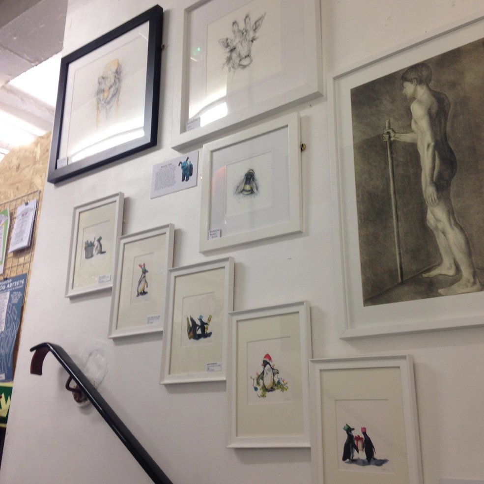 emmadoveart's tweet photo. Great to be part of the exhibition by @AshfordSnowdogs artists at the new Stare Well Gallery at @made_in_ashford . Open 10am-5pm Fridays &amp; Saturdays from 19th Oct to 17th Nov. 10% of gallery sales to the @PilgrimsHospice https://t.co/08HYN4KKkc