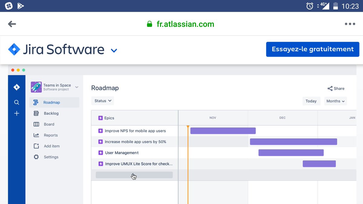 The new @jira is awesome!! <a href="/Atlassian/">Atlassian</a> !! A beautiful and useful #roadmap is coming for #Agile boards and more features and improvements. More flexible, reliable and adaptative. Follow the upcoming #webinar fr.atlassian.com/webinars/softw… #ProjectMangement #DevOps #SoftwareTesting #QA #PO