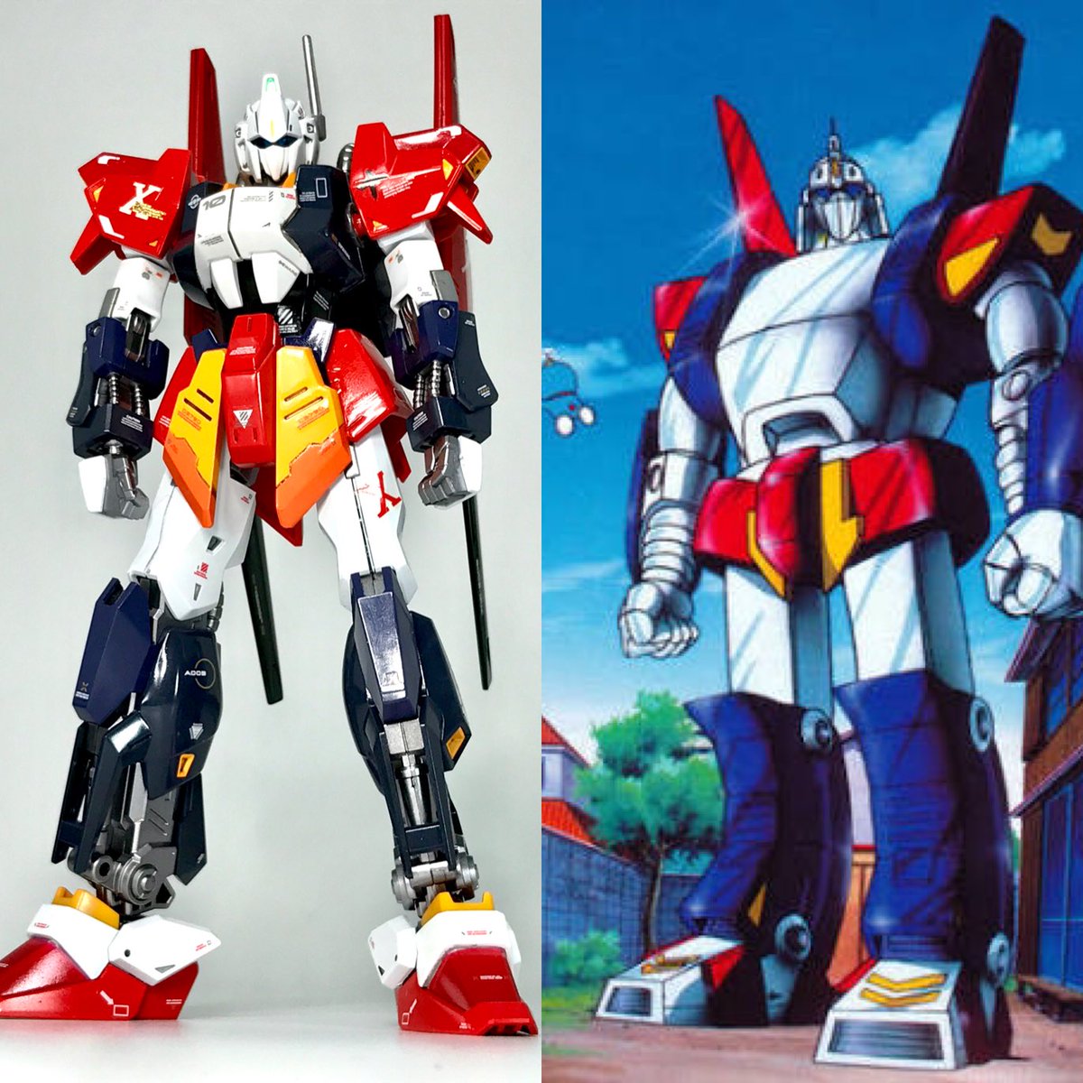 Re Orl Twitterren 鉄人兵団ですね デザインは百式を参考にしたという話も聞いた事があります 事実かはわかりませんが 並べるとそっくりです