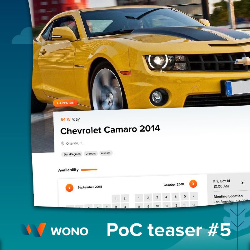wonoworld's tweet photo. That's how our car rental search will look like! Looking forward to seeing a working Proof of concept in November! #ico #blockchain #crypto #startup #fintech #bitcoin #SharingEconomy #wono https://t.co/1dj8LBU1L7