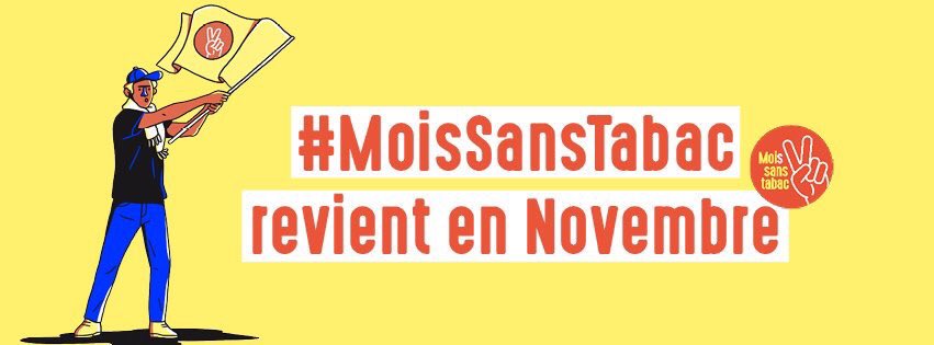 Le <a href="/Mois_sans_tabac/">#MoisSansTabac</a> 🚭 commence dans quelques jours... Parce que le tabac est un problème de santé publique majeur, mobilisons-nous !
🤝 Arrêter à 2, augmente de 34% les chances de réussite.