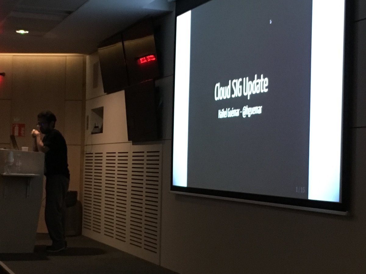 rainleander's tweet image. Can’t wait to hear the #CloudSIG update ⁦@hguemar⁩ #centosdojo #rdoday #cern