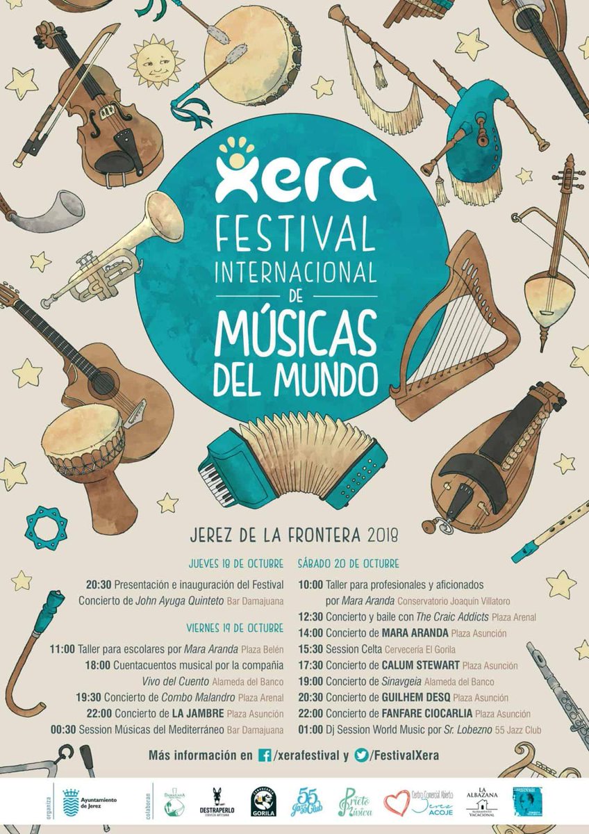 jangarci's tweet photo. #FestivalXera #Jerez #Musicadelmundo #semevanlospies #FelizViernes @avesicuela https://t.co/B4Gu6DoXeM
