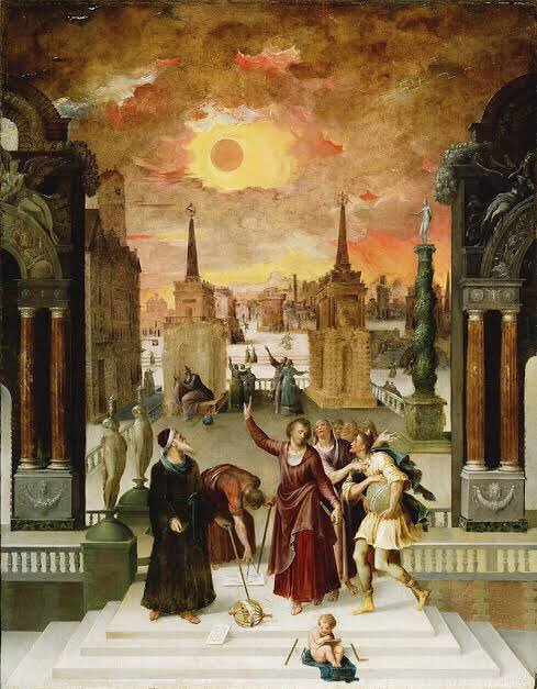 O dark, dark, dark, 
amid the blaze of noon,
Irrecoverably dark, total eclipse
Without all hope of day!

John Milton
"Samson Agonistes"
(Lines 80-82)