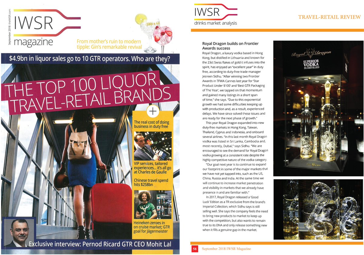 Royal Dragon Vodka Featured in <a href="/TheIWSR/">IWSR</a> Magazine!