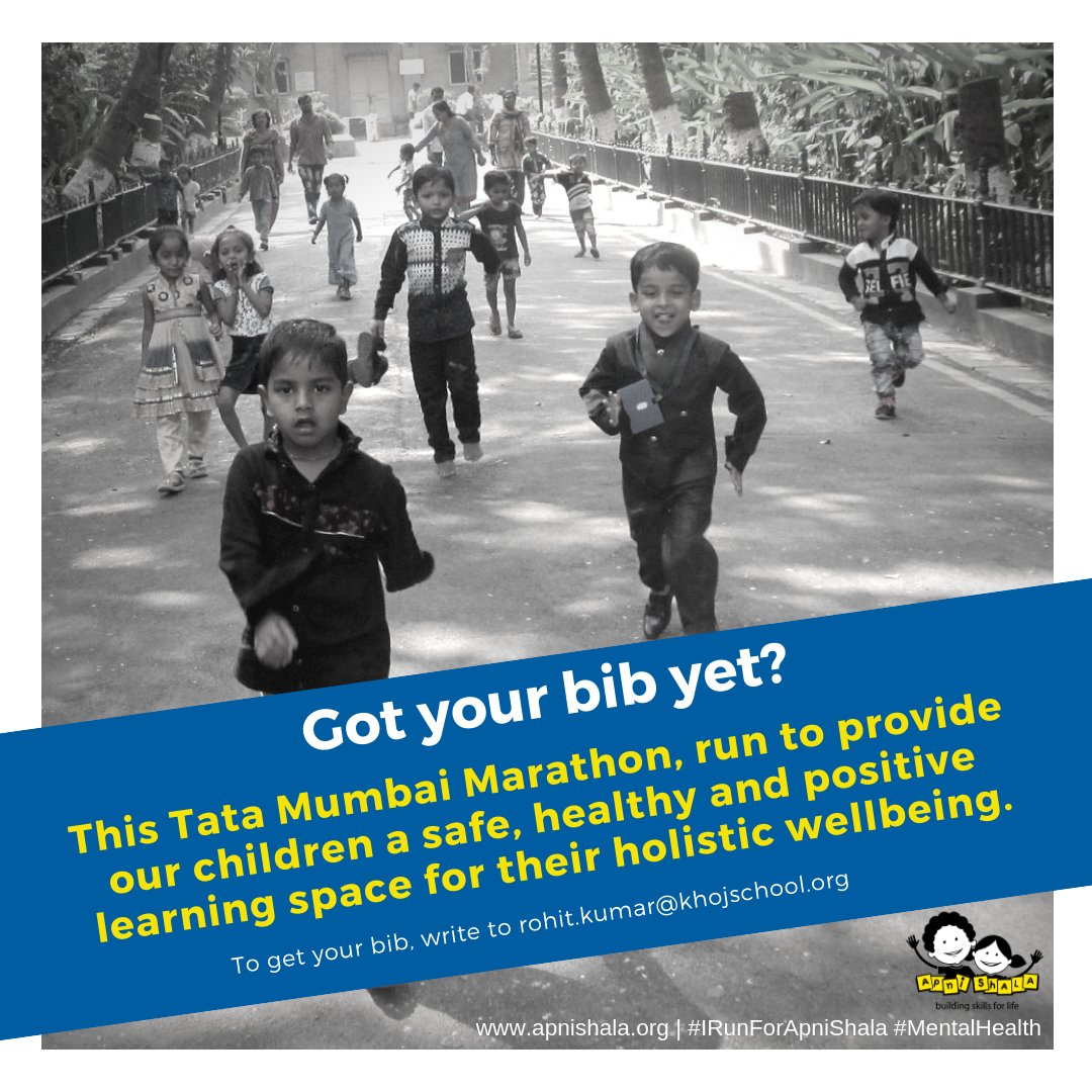 ApniShala's tweet photo. Join the Apni Shala Dream Team at Tata Mumbai Marathon 2019. Get your bib today!
#TMM2019 #TataMumbaiMarathon #IRunForApniShala #Marathon #Runner #MumbaiMarathon #Run #SocialEmotionalLearning #SEL #MentalHealth #EmotionalIntelligence #PublicPrivatePartnership https://t.co/SxiA8ck7Ez