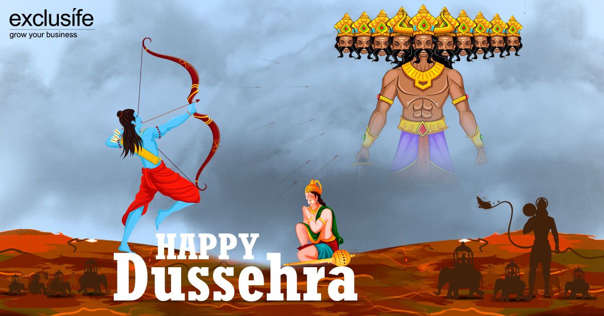 ExclusifeWorld's tweet photo. Enjoy the victory of good over the evil. May you have a fun-filled and blissful Dussehra. #HappyDussehra #Dusshera2018 https://t.co/iHzq1CLSYU