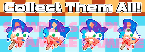 - ̗̀NEW ̖́- SANIC Ice Cream Charms!!
✨?✨?✨?✨?✨
To stay true to the nature of these ice cream bars, the charms are available in 4 RANDOM DISTORTIONS !!! 