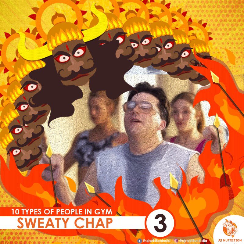 AJnutrition_In's tweet photo. Sweat is an integral part of workouts. But some people leave their marks as sweat on every bench they work on!!! Tag those sweaty chaps you know 😓
#AJNutrition #HappyDussehra #HappyDussehra2018 https://t.co/R2FvhHZOPE