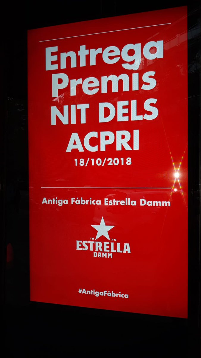 acpri's tweet image. Un #ff molt especial per a totes les persones que van participar ahir a la #nitACPRI on vam lliurar els #premisACPRI 2018.

Moltes gràcies

#acprixarxes #protocol #rrii  #protocolo @EstrellaDammCat #antigafàbrica