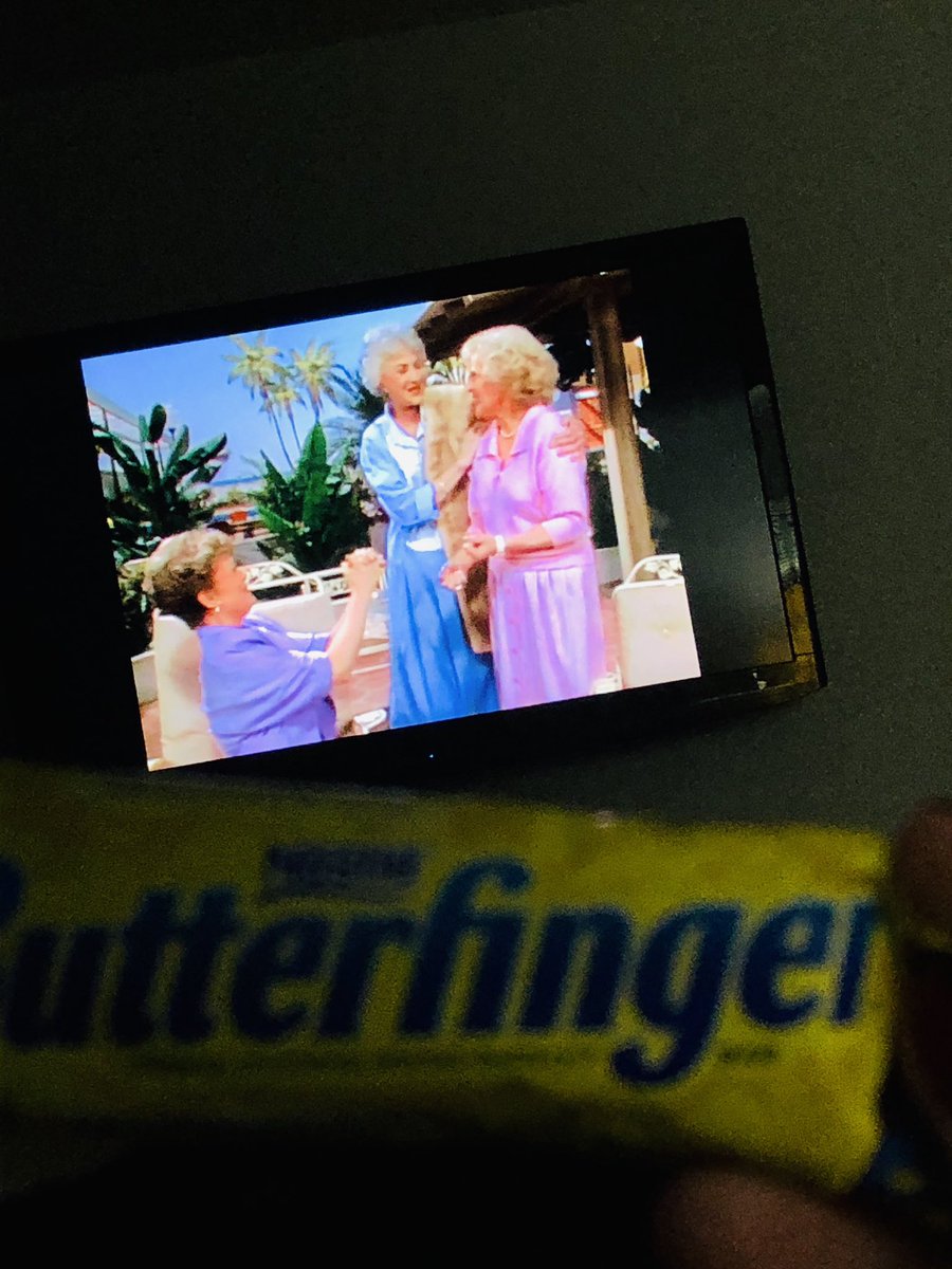 JLenEvents's tweet photo. A butterfinger &amp; Golden Girls makes it all better! https://t.co/keuwwiKDCK