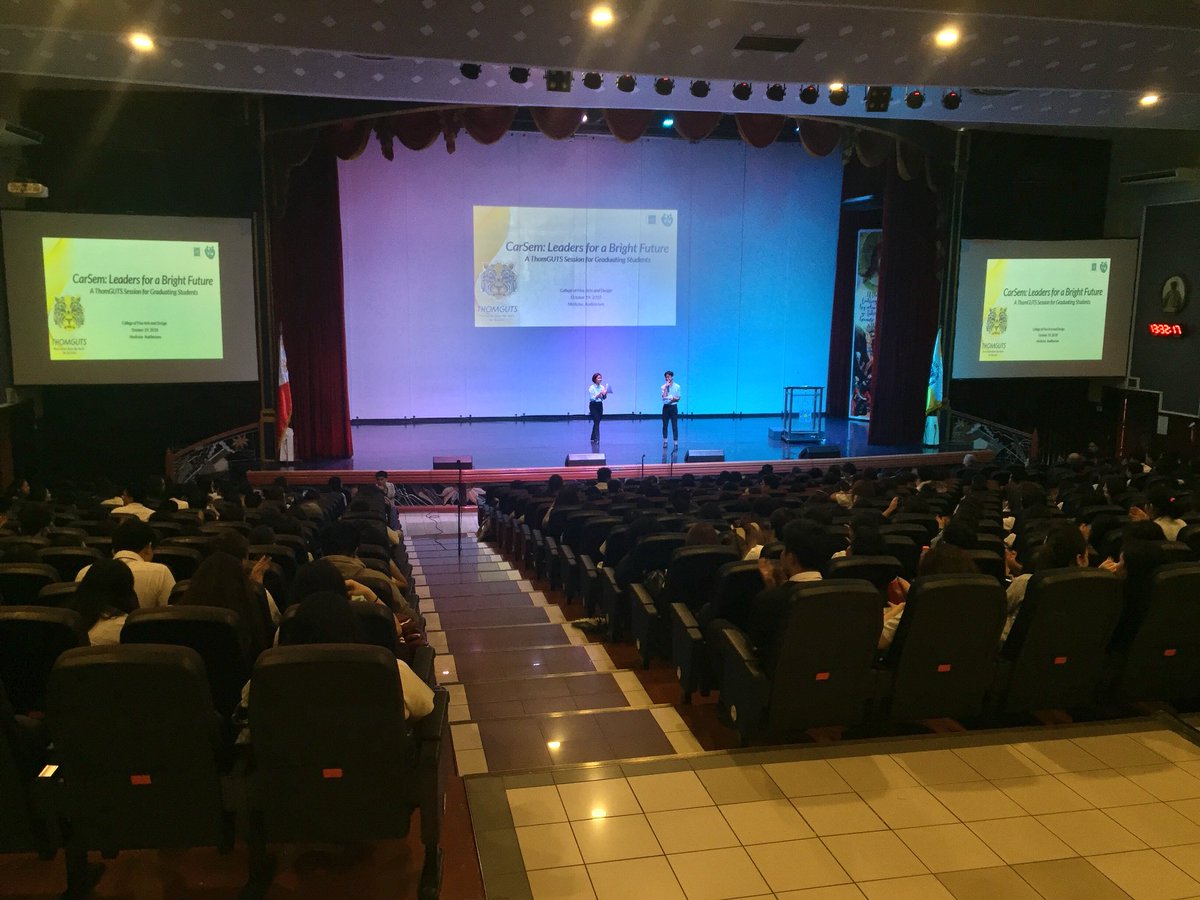 ustcfadsc's tweet photo. HAPPENING NOW: The graduating students are gathering inside the Medicine Auditorium for the CarSem: Leaders for a Bright Future. ❤️💚
#CFADactivate https://t.co/qNvLqVroZ5