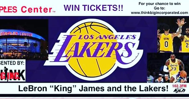 think_big_inc's tweet photo. Are you a Lakers Fan?  This is your chance to see LeBron James and the Lakers!!  We're giving a set of tickets away.  Go to https://t.co/kKp2OtZj7e to enter.  #thinkbiginc  #bishopjackson #kjlhradio https://t.co/KjucYA4jRT