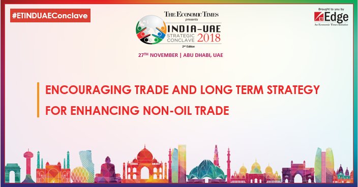 IndUAEConclave's tweet photo. #ETINDUAEConclave | Leaders, business giants and cutting-edge startups will come together to explore common economic objectives at The Economic Times India UAE Strategic Conclave 2018.
Be a part: https://t.co/JIxSNHAHDN 
#bilateral #Trade #Oilers #expats #India #UAE https://t.co/b5G5ifKVYv