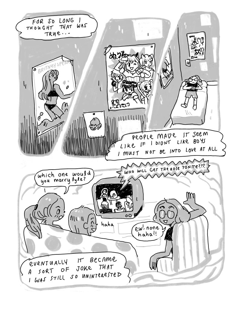 the first few pages of an unifinished comic i am working on about bein gay as a kid 