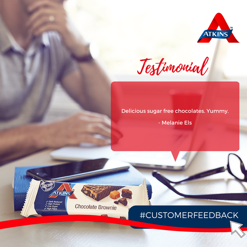 Atkins_SA's tweet photo. We love reading about our #AtkinsCommunity's successes with this lifestyle and how much our advice and products have helped in the process! Share your stories with us!

#FeedbackFriday #lowcarbcurious #lowcarb #lowsugar #Carbconscious #fitfam https://t.co/zhFvphzPCi