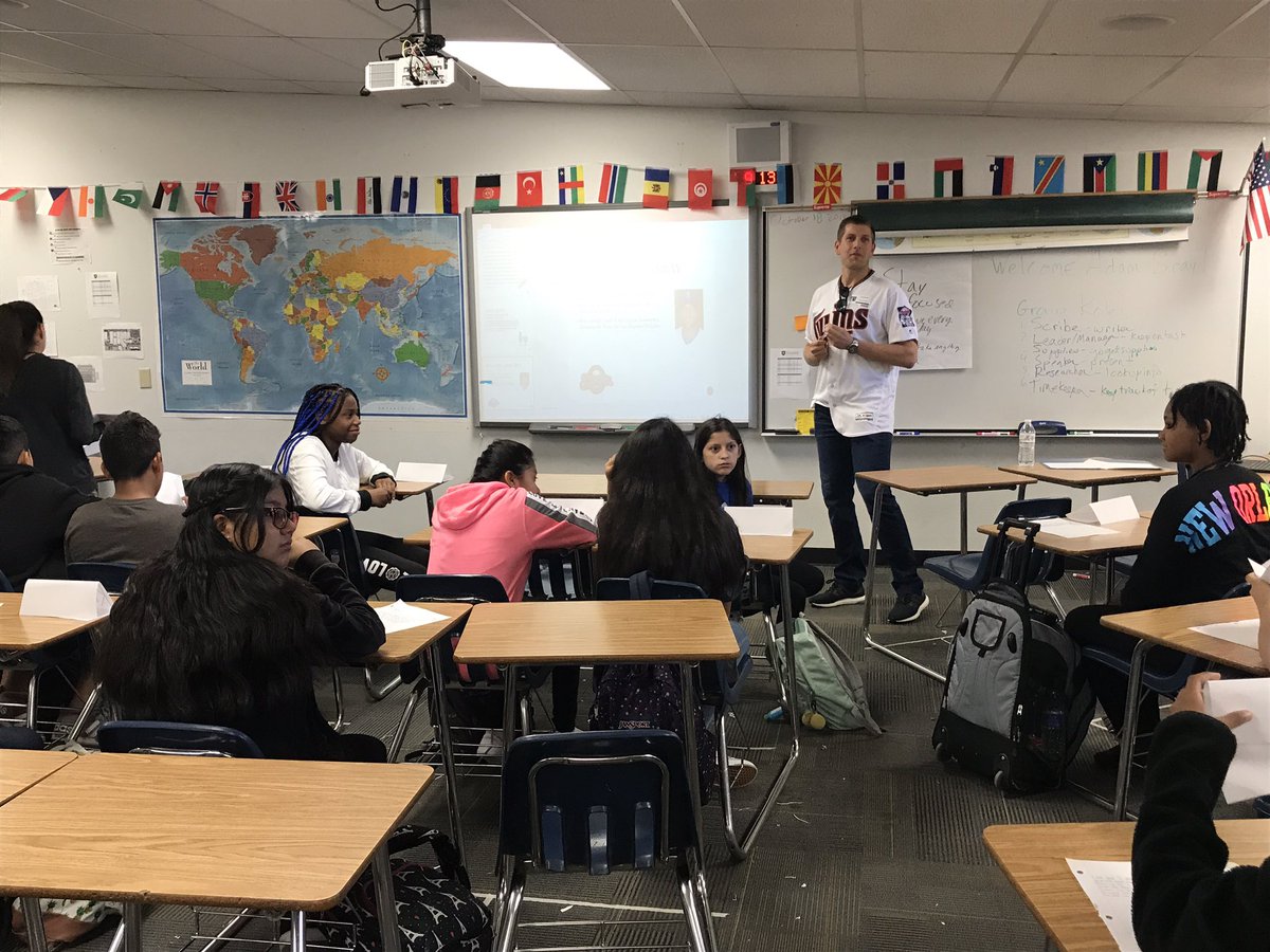 Adam_Bray31's tweet photo. What a day! Had the opportunity to share my success story with kids at Tillman Middle School in AZ today.  #yoursuccessstory @MiLB @MLB @MLBazFallLeague @Twins https://t.co/0K2O2ttCZl