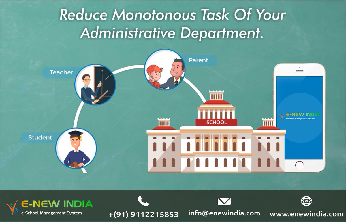 enewindia2's tweet photo. Reduce monotonous task of your administrative department. #SchoolERP #EnewIndia
Call: +91 9923 599 971
Mail: sales@ayninfotech.com
Visit Us: https://t.co/CgijZD5GDs https://t.co/dxrSrboZ5k
