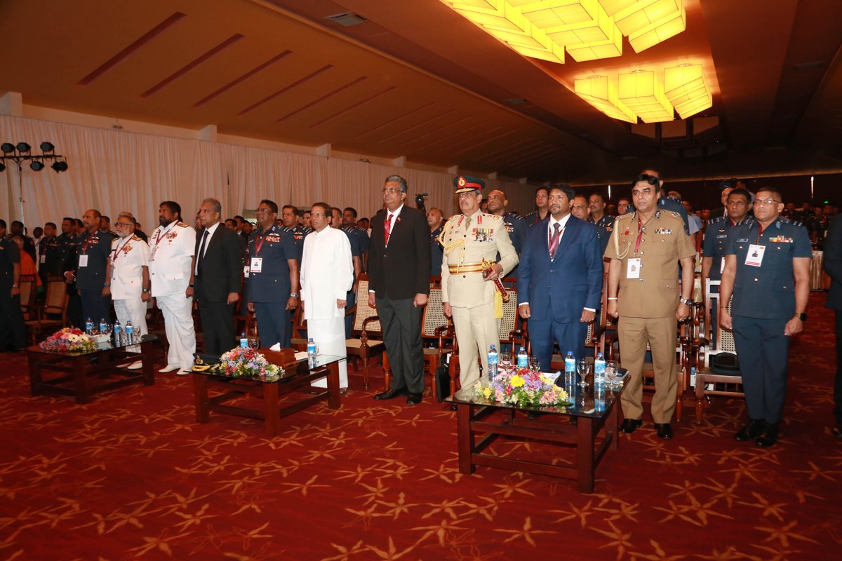 SMODSriLanka's tweet photo. The 4th Colombo Air Symposium organized by #SriLanka Air Force held in Ratmalana under the auspices of H.E. the President @MaithripalaS under the theme ‘Air Strategy in Substantiating the Geo-Strategic Importance of Sri Lanka’.
#lka #MOD #MoDSL #SMoDSL #Defence #DefenceDiplomacy https://t.co/hG4AncbfLg