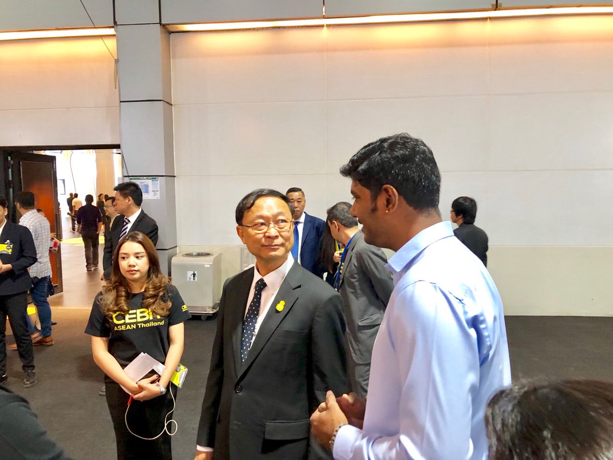 Zoho's tweet image. It’s day 2 at CeBIT Asean Thailand 2018, Bangkok. Do drop by booth I16 and learn how to run your entire business on Zoho. #cebit #zoho