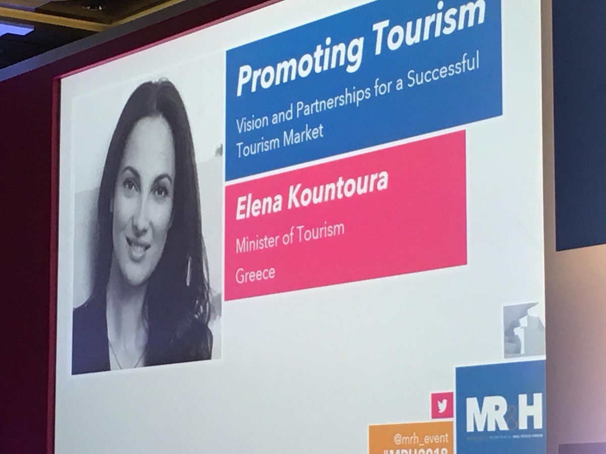 The Minister Of Tourism <a href="/ElenaKountoura/">Έλενα Κουντουρά</a> speech in the @MRH_Event in Athens #Investors #hotels #Mediterranean #athens #Greece