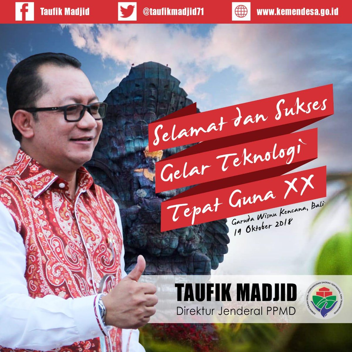 #GelarTTG2018 ,JaBar Mjd #JuaraKahijiLahirBathin
#Sukabumisemakinlebihbaik
#masuukPakEko
#KorpsPendampingDesaKabSukabumi
#MantapPakSuherman
<a href="/Jokowi/">Joko Widodo</a>
<a href="/EkoSandjojo/">Eko P. Sandjojo</a>
<a href="/anwsanusi/">Anwar Sanusi</a>
<a href="/taufikmadjid71/">IG : taufik.madjid</a>
@fachrilabalado