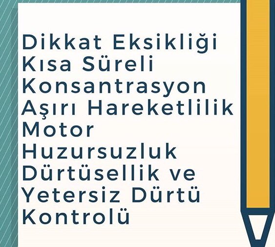 👉Dikkat eksikliği ve hiperaktivite bozukluğu  tedavi gerektiren bir durumdur. Yetişkinlerde de görülmektedir.
Siz de yada çocuklarınızda👇Belirtiler varsa çocuk/ yetişkin psikiyatri uzmanından yardım almanız önerilir.