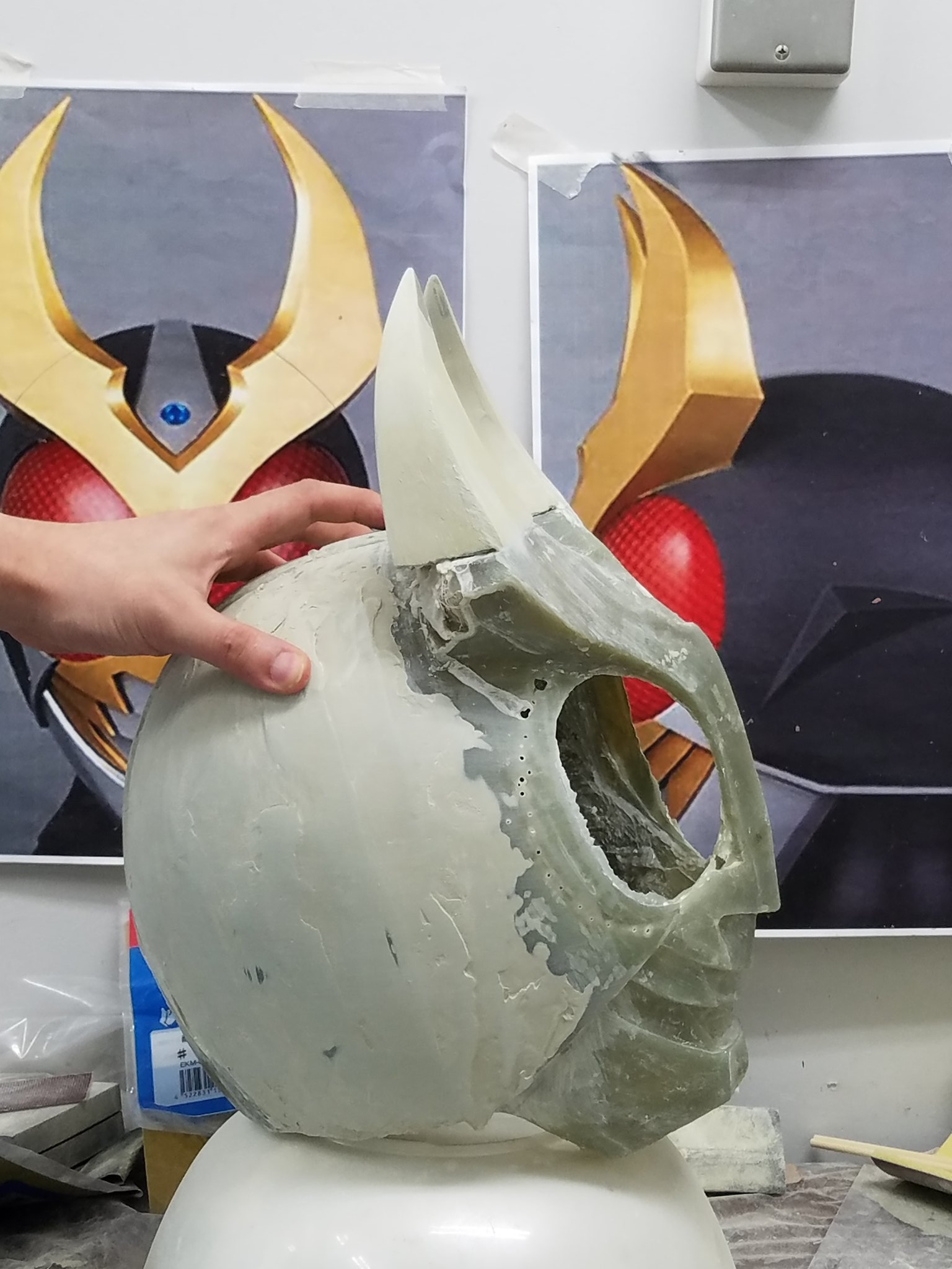 仮面ライダーアギト　コスプレ用マスク　塗装完成品 仮面ライダーアギト アナザーアギト 1/1 リアル マスク アトラク