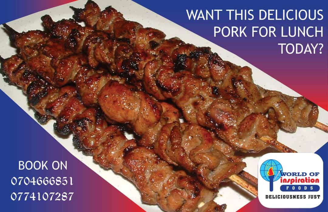 CatherineAinem1's tweet photo. Need some special lunch today!!!!
World Of Inspiration is ready to serve you with some special pork from Dr Naluyima which is fat and chemical free. Press your order now and have it delivered at your door step
A plate goes for only 30k with all the accompaniments (ebigenderako) https://t.co/2kxtjLxxHV