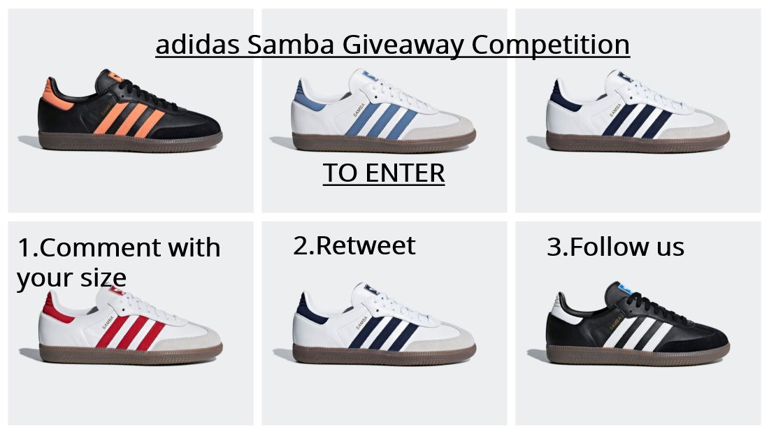 Man Savings on Twitter: "🔥adidas Samba Giveaway Competition 🔥 And there will be 2 winners!! To enter simply follow steps... 1. Comment with your size 2. Retweet Follow us @ManSavings