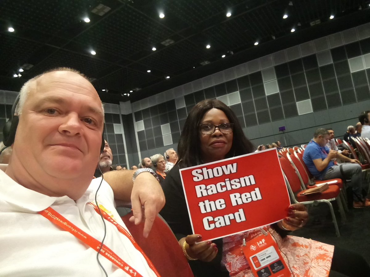 @RMTunion #ShowRacismTheRedCard at #ITFCongress2018