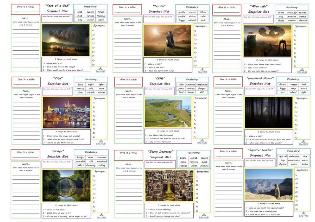 TeachingGem's tweet photo. These are taking fb by storm!  Great for building vocab, developing inference, sparking discussion, start of a writing piece. Ideal for all. @nta_eal @PrincipalNTA https://t.co/uEEKAYIVFz https://t.co/VRPm9ikclf
(https://t.co/bbEm2MyYKR)