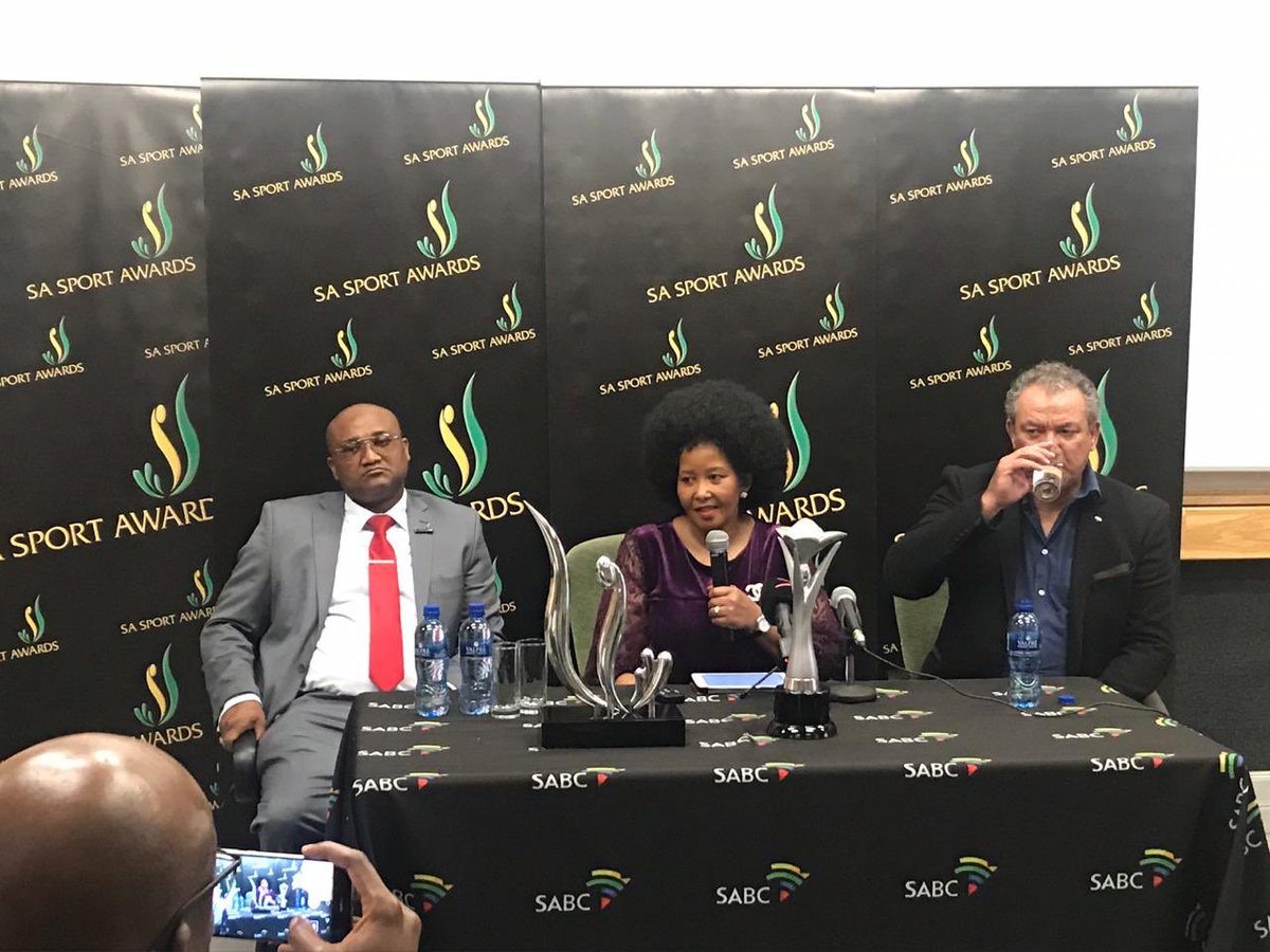 "With this year's nominees the judges are really going to have a tough time as our athletes have been raising the SA FLAG in a truly impressive manner both locally and internationally" Min <a href="/TokozileXasa/">Tokozile Xasa</a> #Izinjazegame #SASA2018 #MediaPanel