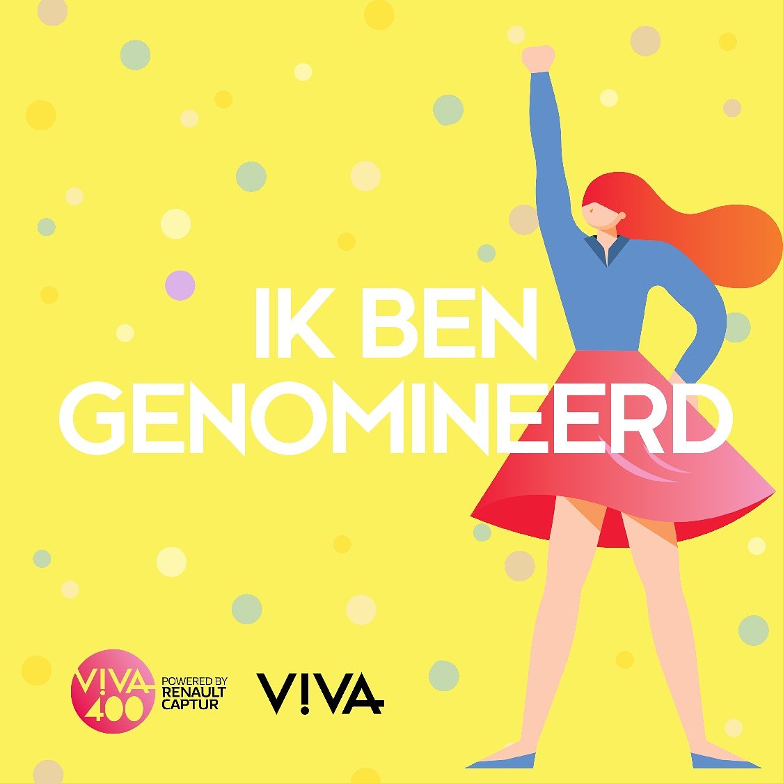 Ik ben genomineerd door de viva 400. dit is een lijst van 400 inspirerende ambitieuze en mijn categorie is krachtpatser. Wat een mooie bijkomstigheid van een hele bijzondere zomer. Vind jij dat ik hem verdien? Stem dan hier: lnkd.in/gc_2d9d