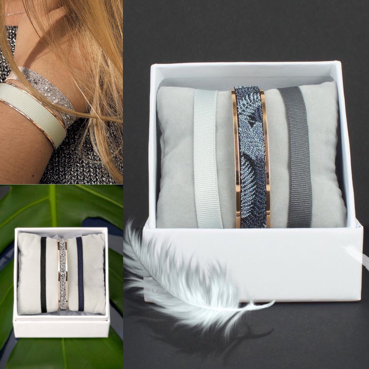 LPBClermont's tweet photo. Venez découvrir les nouveaux coffrets Jonc ruban #Lesinterchangeables qui change de couleur au gré de vos envies 😉 💎 ❤️#jonc #bonheur #couleurs #coffretcadeau #bijoux  #madeinfrance #bracelets #womanstyle #crytalsfromswarovski https://t.co/C7tgferwMx