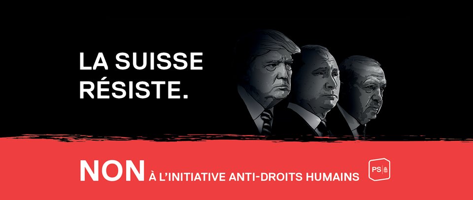 PSSuisse's tweet image. 55% de la population rejetteraient l'initiative anti-droits humains de l'UDC si le vote avait lieu aujourd'hui, d'après le dernier sondage gfs. Mais rien n'est gagné, parlons-en et motivons nos entourages à aller voter ! 

rts.ch/info/suisse/99…

#Chvote #IADHnon #25nov