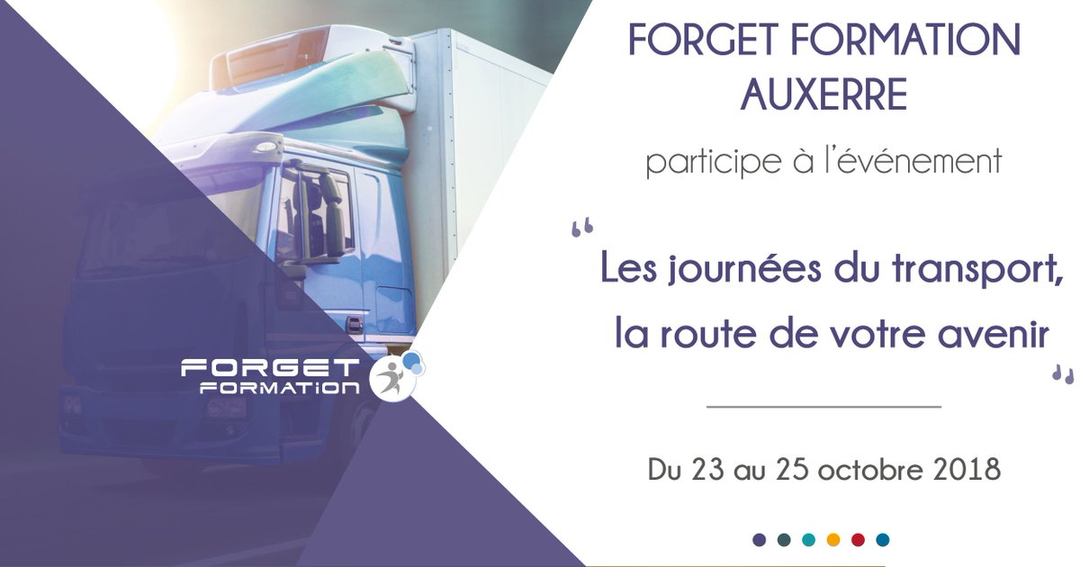 ForgetFormation's tweet image. RDV à l’#événement « Les journées du #transport, la #route de votre #avenir » en #partenariat avec la région #BourgogneFrancheComté
Découvrez tout sur le #métier de #conducteur #routier

📍 Forget Formation #Auxerre
📅 Les après-midi du 23 au 25 octobre