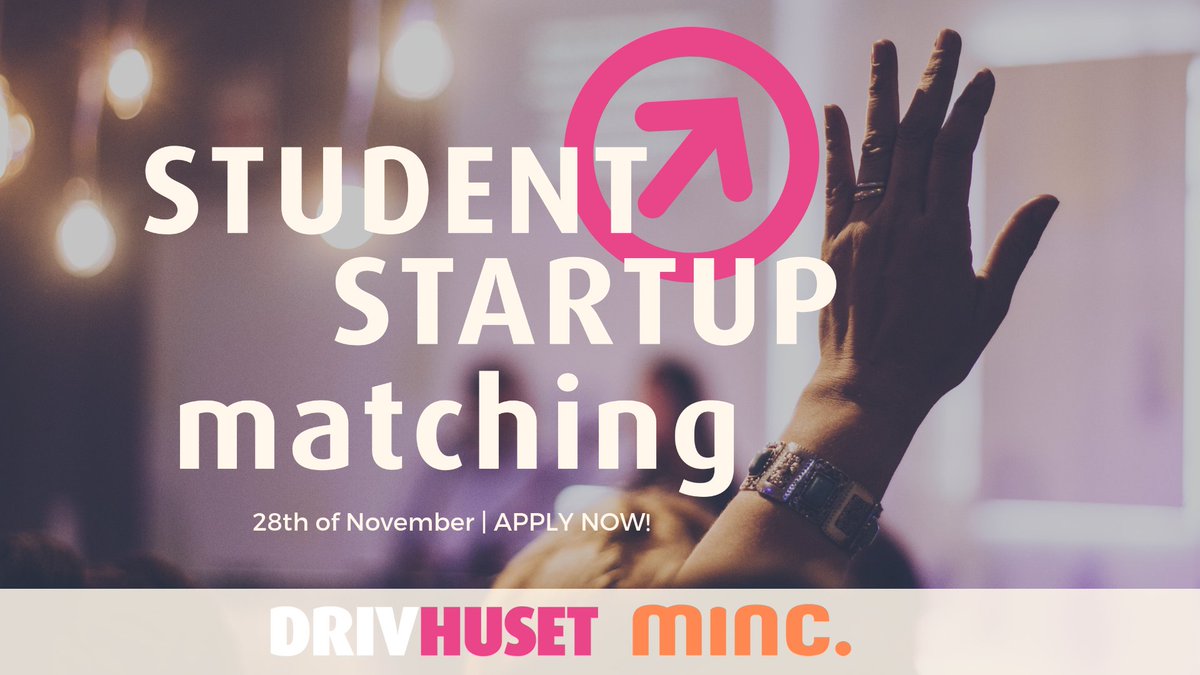 We are arranging the first matching-event for students and startups in #Malmö with @mincmalmo. 20 startups will pitch internships, open positions, thesis placements and more. Save the date! 28/11 at 15.00. More info here: bit.ly/StudentStartup… <a href="/MalmoUniversity/">Malmö University</a> #malmöuniversity